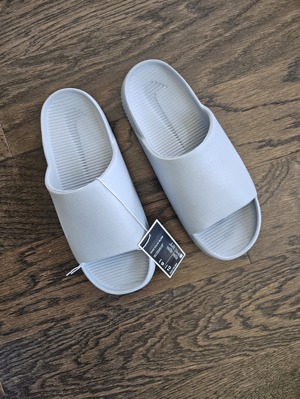 NWT Nike Gray Slide Sandals, Mens 9/Womens 10